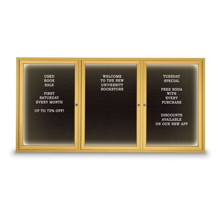 United Visual Products Indoor Enclosed Combo Board, 42"x32", Black Frame/Blue & Pearl UVCB4232B-BLUE-PEARL
